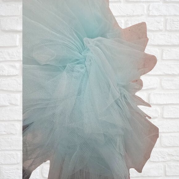 Mermaid Recital Costume (Child Large) – Iridescent Sea Blue Leotard with Tutu - Picture 6 of 8